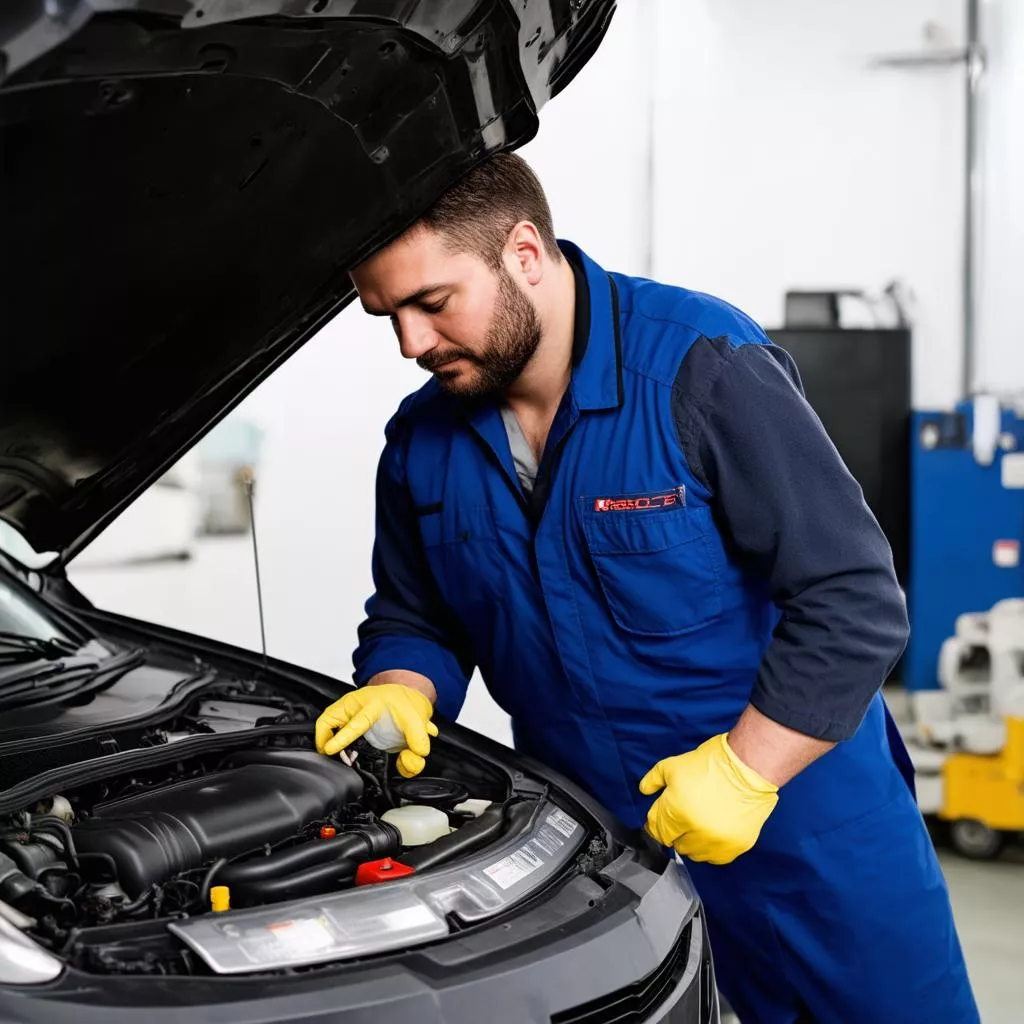 Car engine inspection