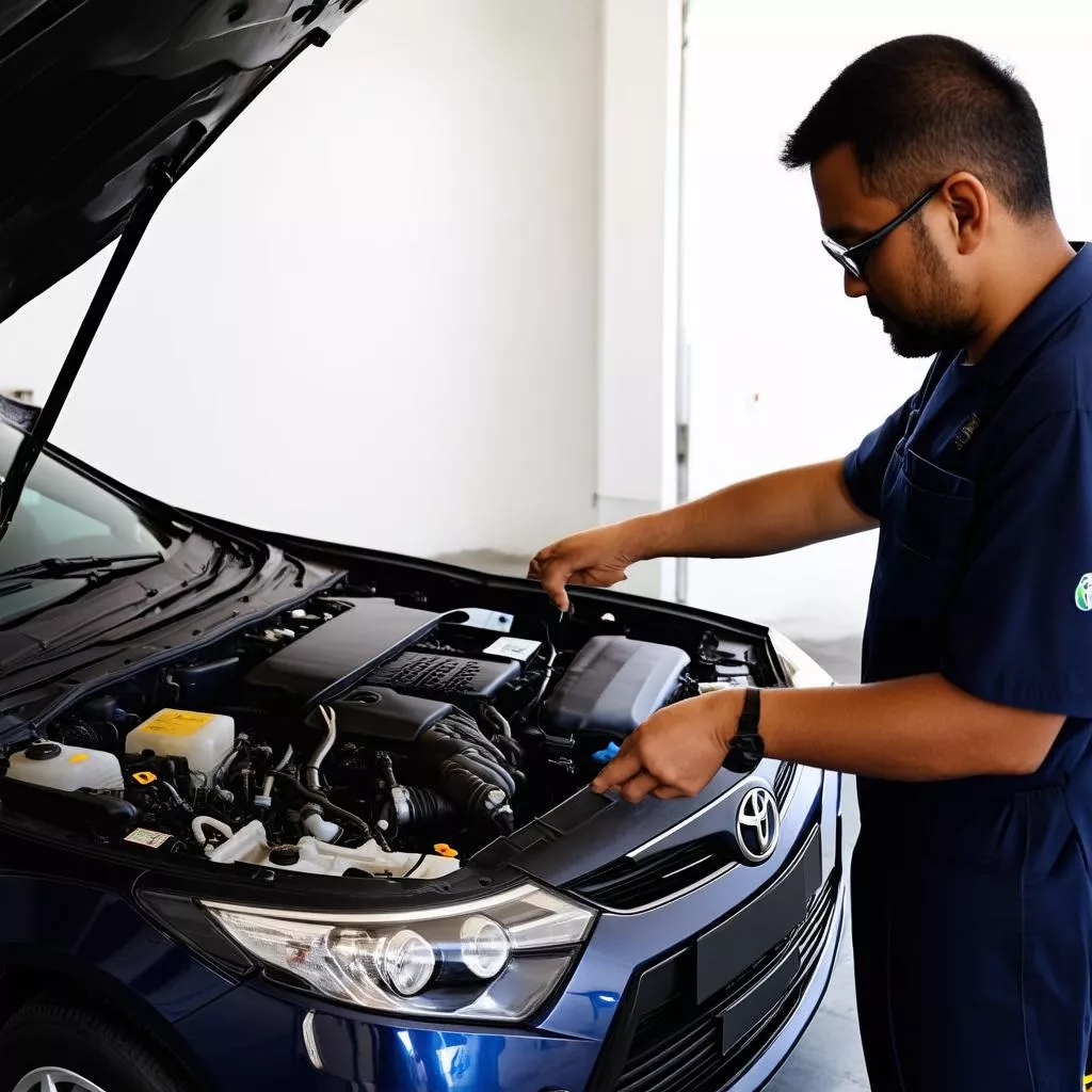 Toyota Corolla Altis engine inspection