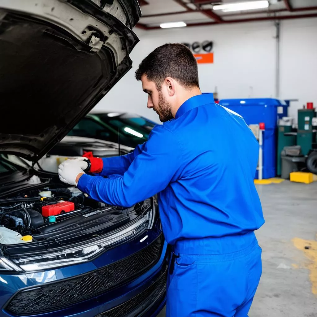 Car engine inspection