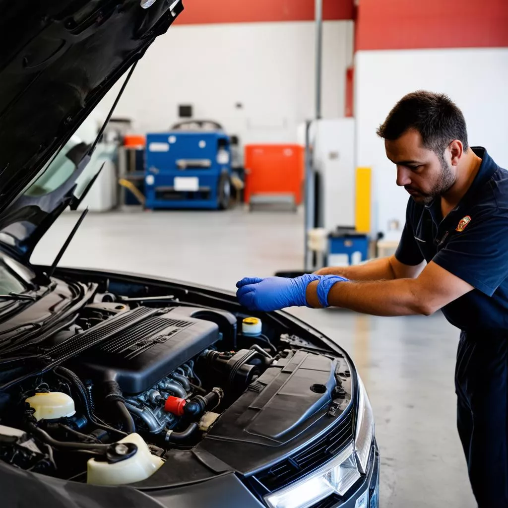 Car engine inspection