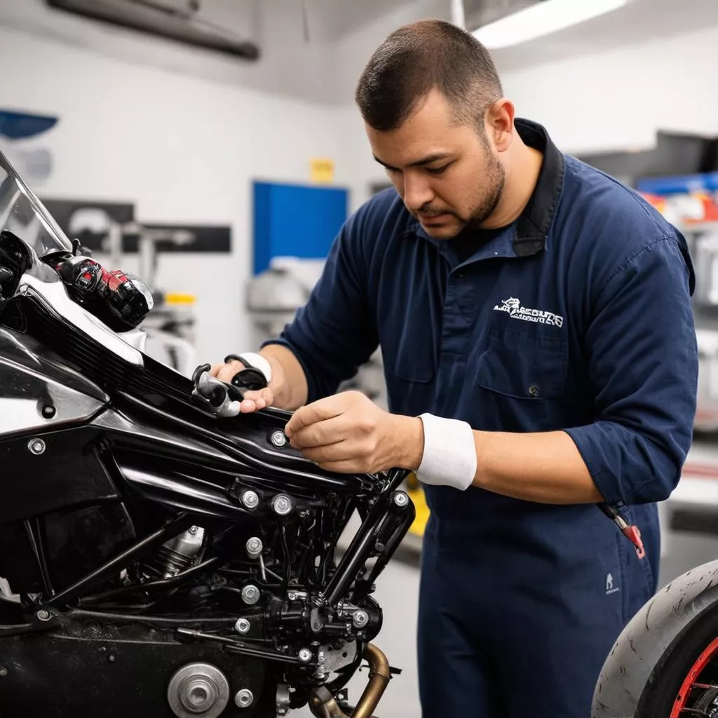 Kiểm tra động cơ xe máy