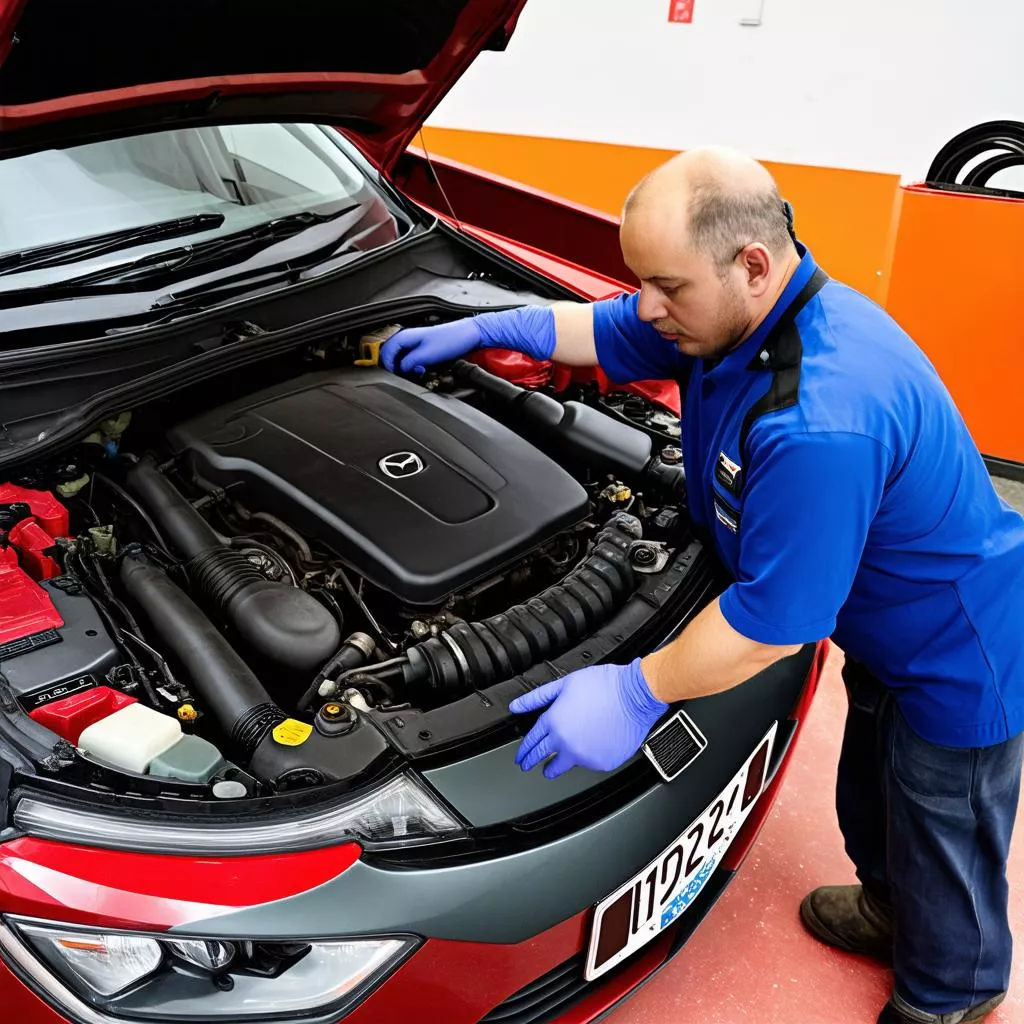 Kiểm Tra Động Cơ Xe Mazda 3 Cũ