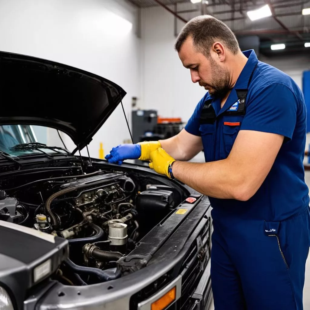 Kiểm tra động cơ xe tải Trường Hải