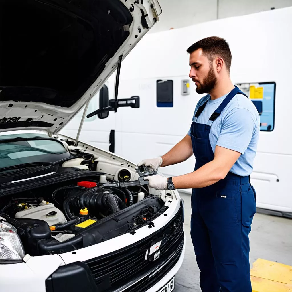 Kiểm tra động cơ xe van