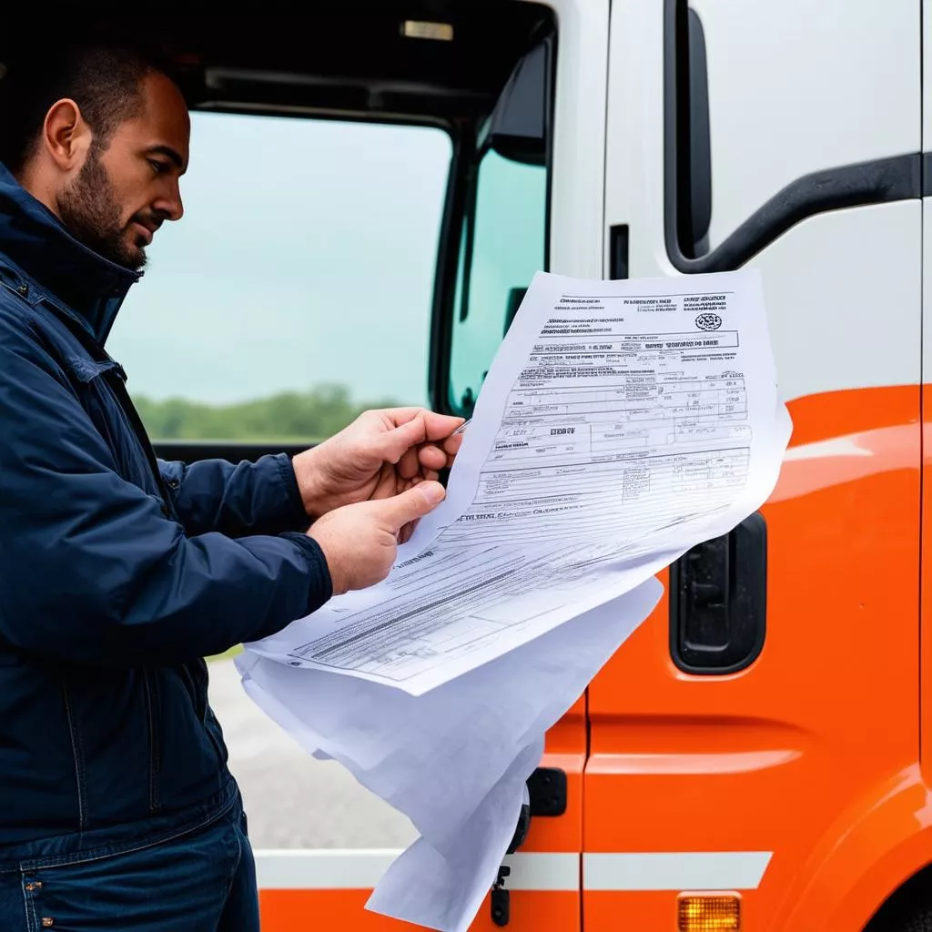 Inspecting truck documents