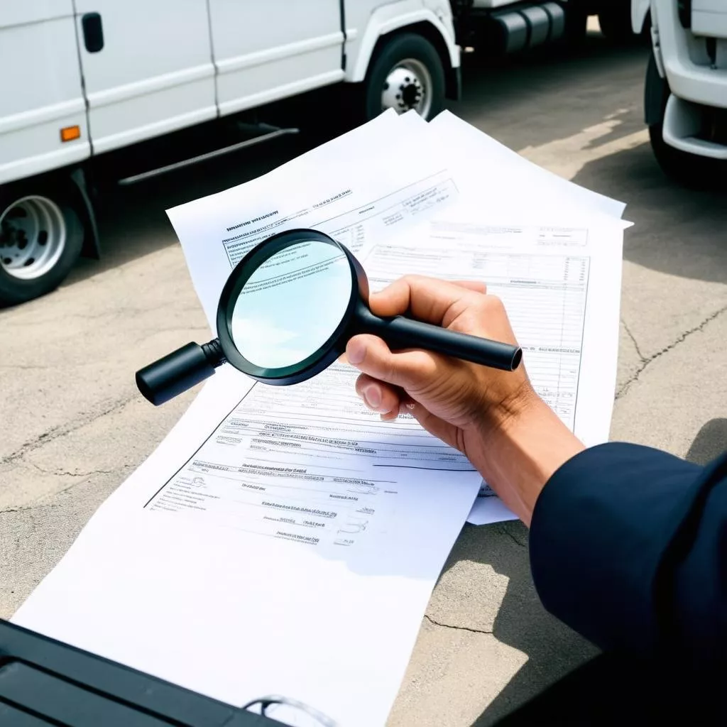 kiểm tra giấy tờ xe tải