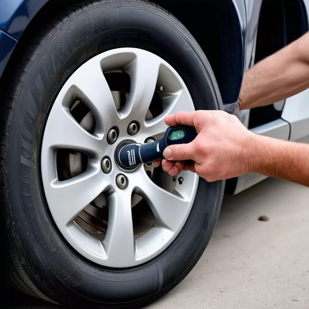 Kiểm tra lốp xe ô tô