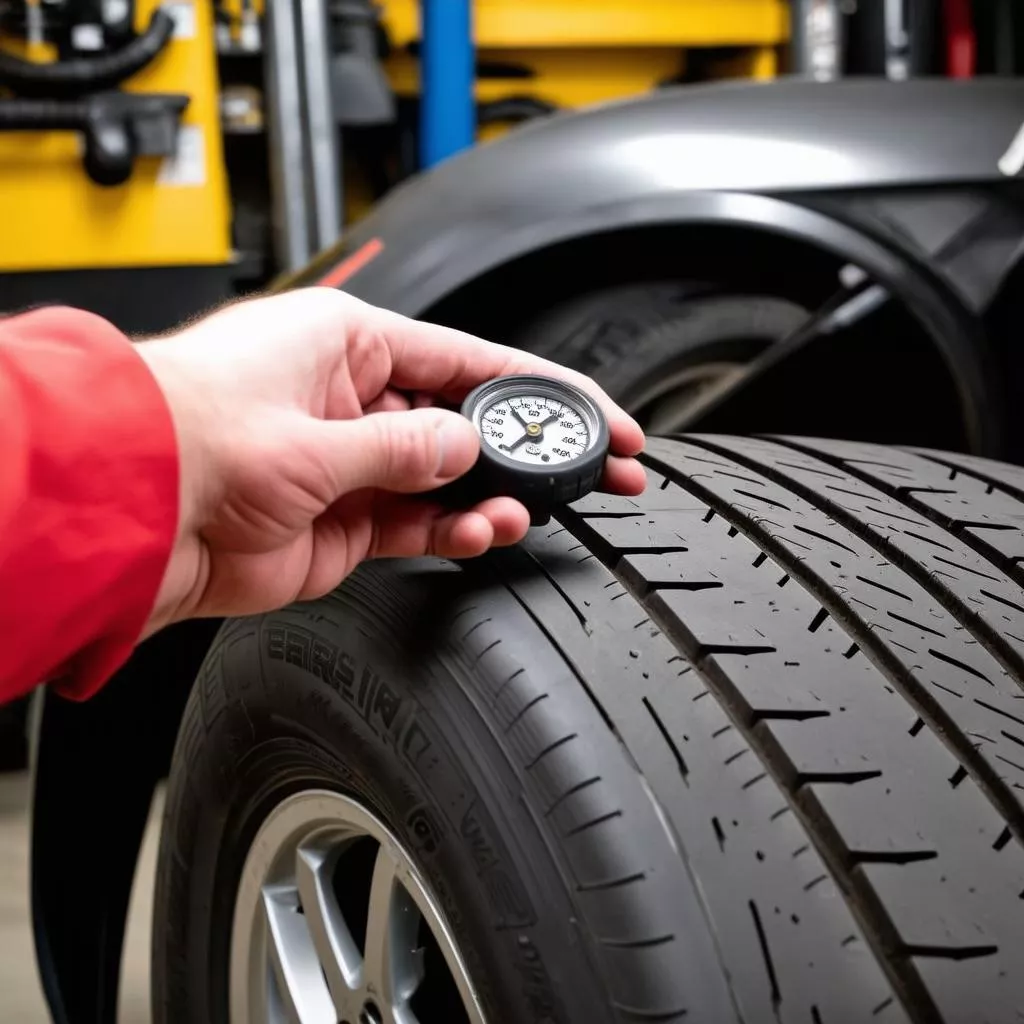 Kiểm tra lốp xe ô tô cũ
