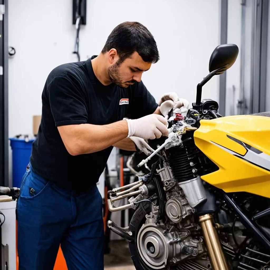 Used motorcycle inspection