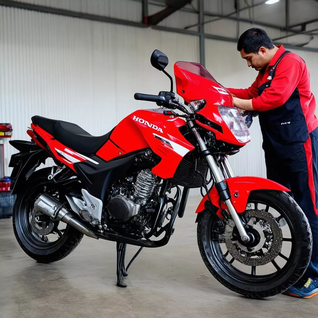 Kiểm tra xe máy Honda trước khi mua