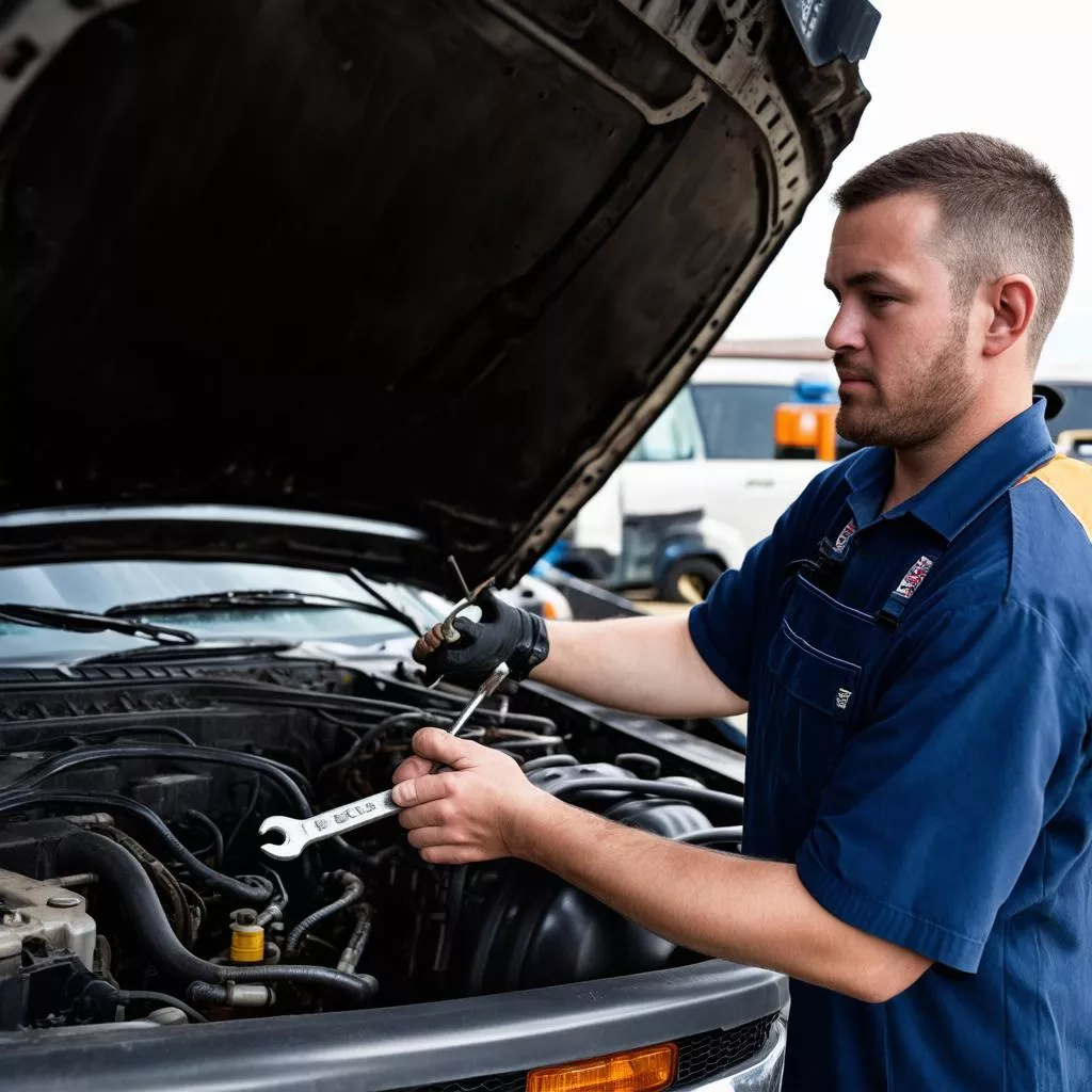 Kiểm tra xe tải cũ