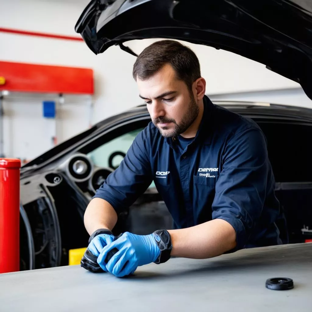 Kỹ sư cơ khí làm việc