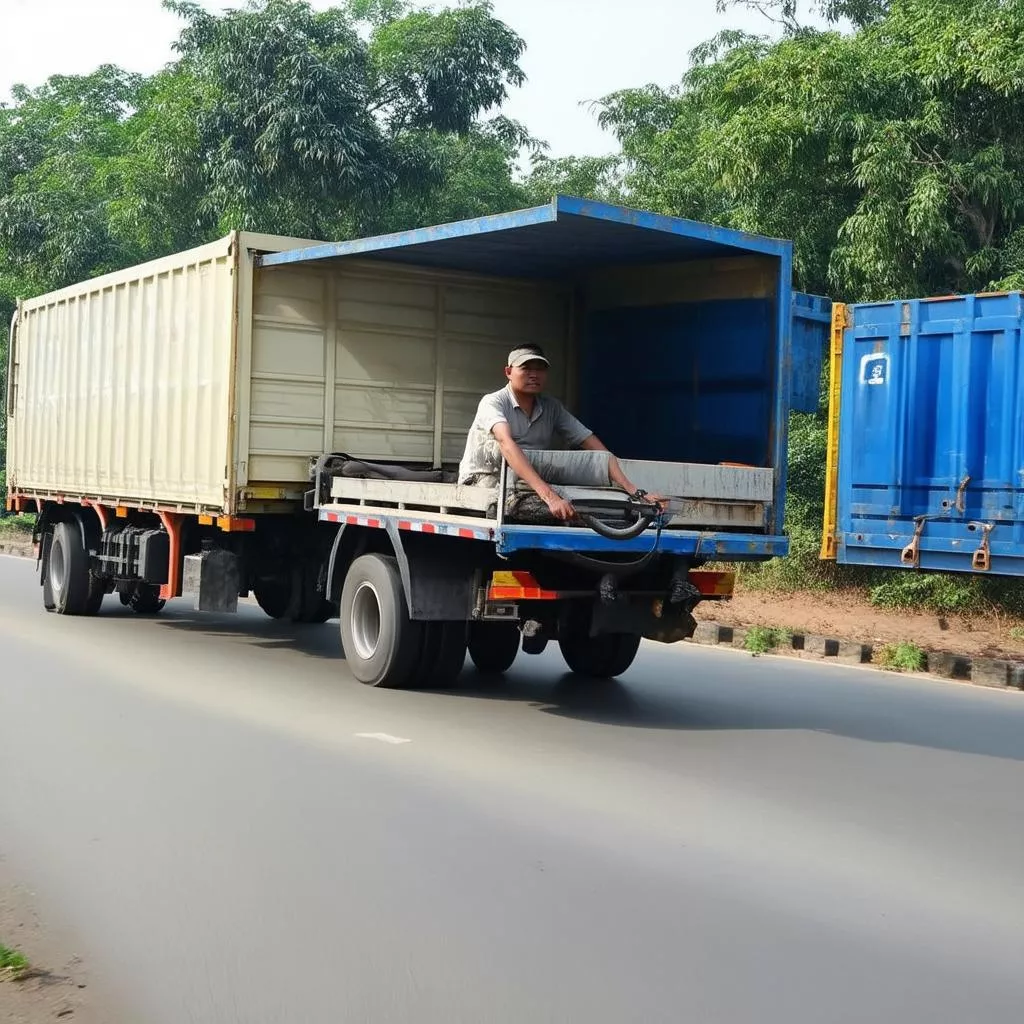 Test Driving a Truck at Thanh Cong