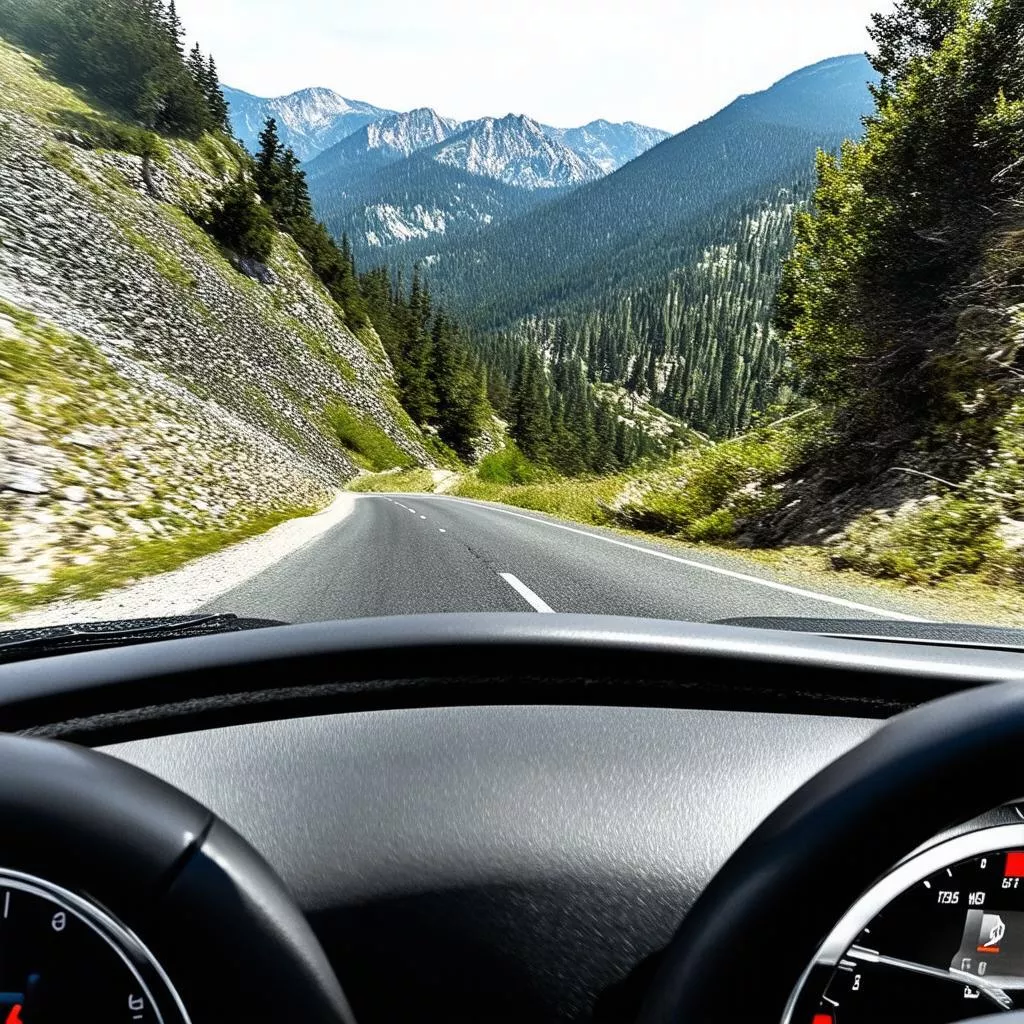 Lái xe số sàn trên núi