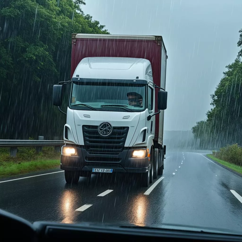 Driving in stormy weather