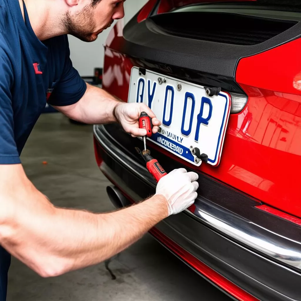 Hướng Dẫn Chi Tiết Cách Lắp Biển Số Xe Ô Tô Chuẩn Phong Thủy