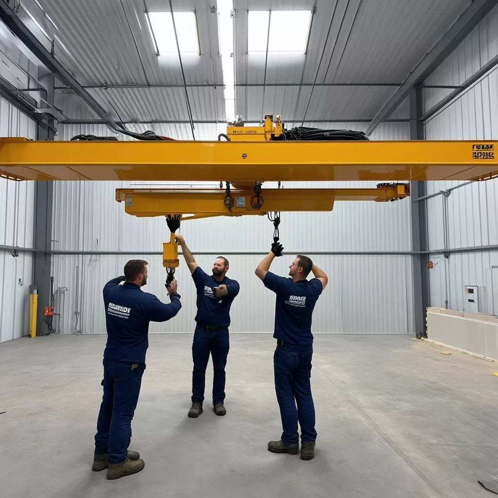 Lắp đặt cầu trục 5 tấn