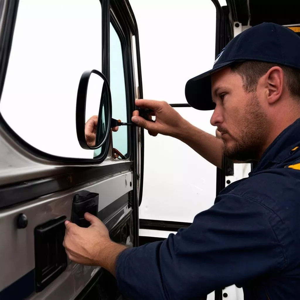 货车凸面镜安装