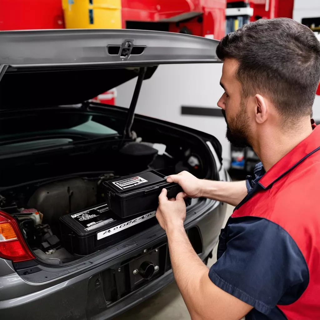 Lắp đặt hộp đen ô tô tại gara