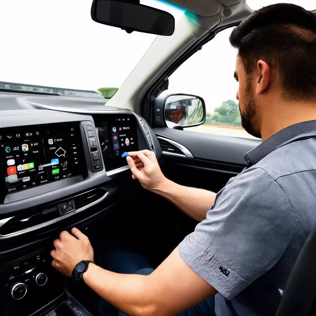 Lắp đặt màn hình dẫn đường ô tô