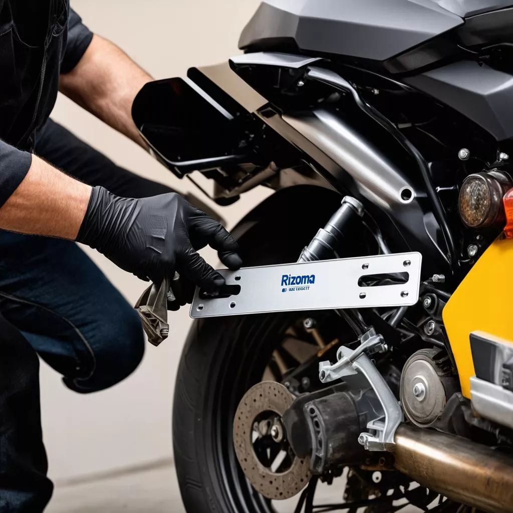 Lắp đặt pát biển số Rizoma loại 1