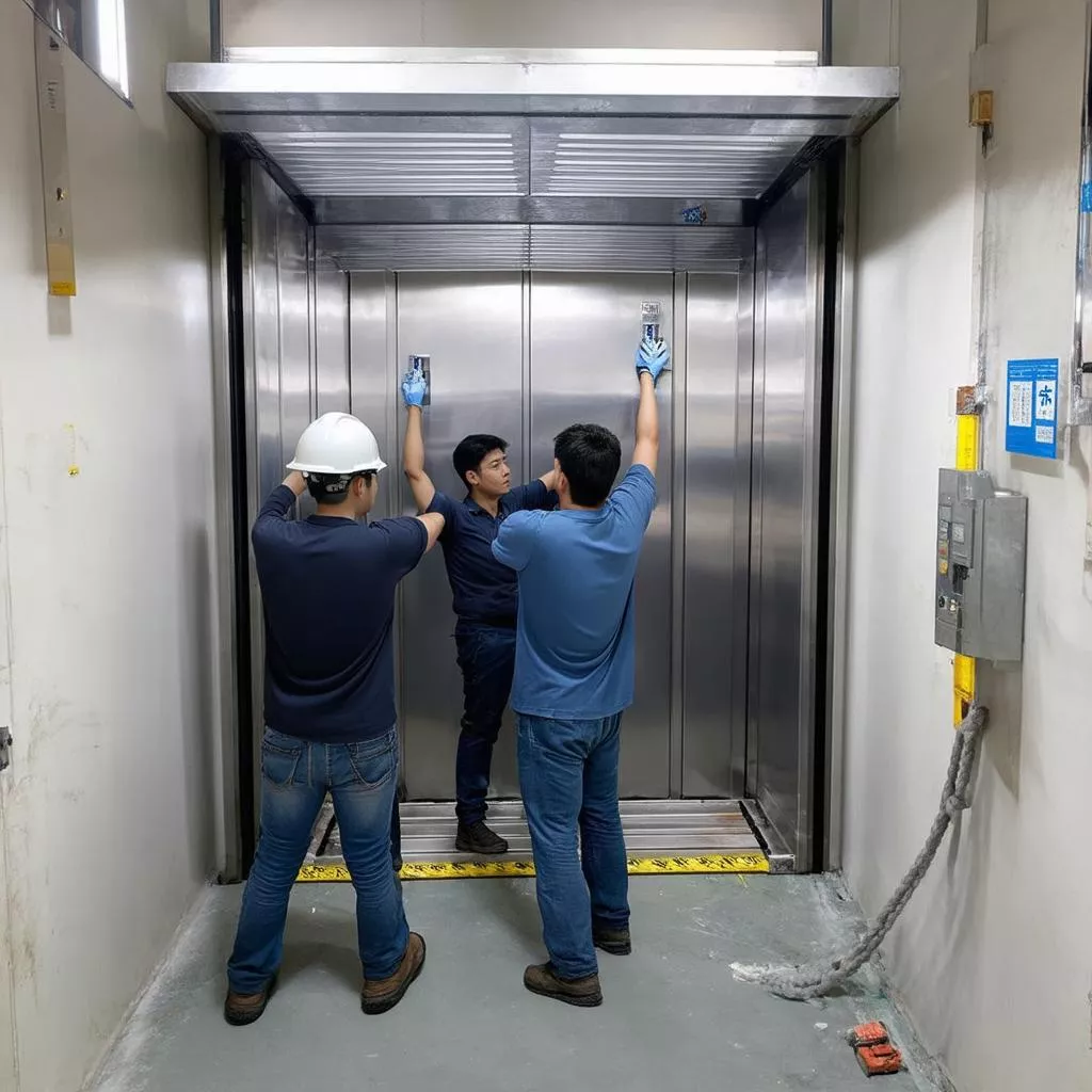 Lắp đặt thang máy chở hàng tại Hà Nội