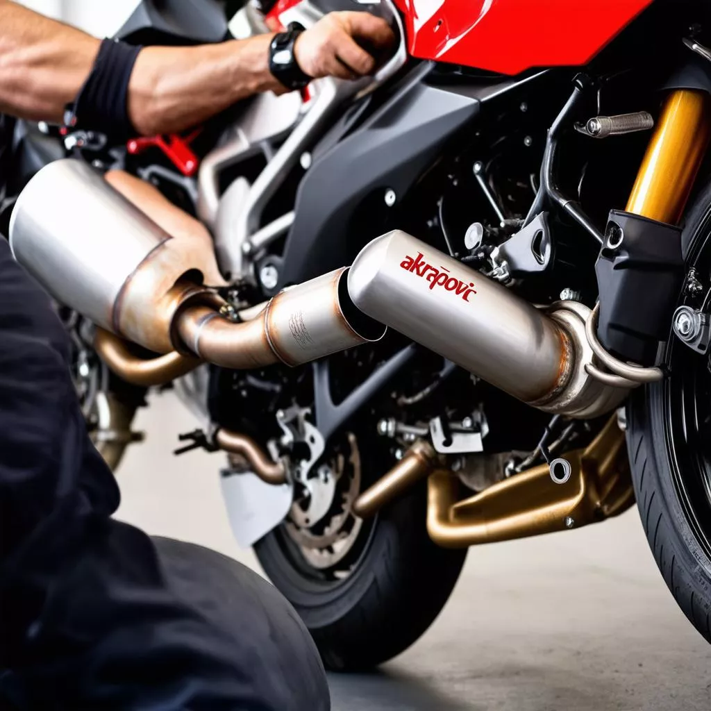 Lắp pô xe Akrapovic