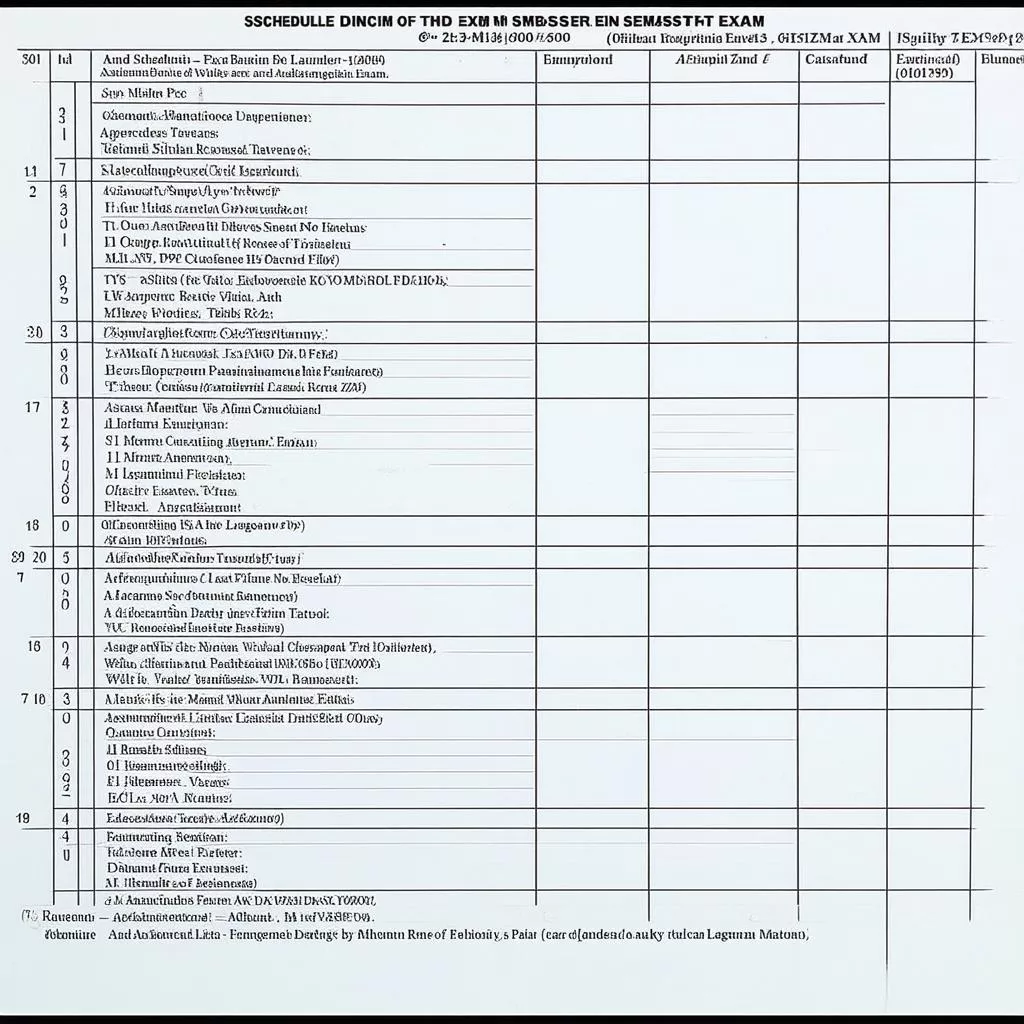 Huynh Tan Phat Secondary School Semester 2 Exam Schedule