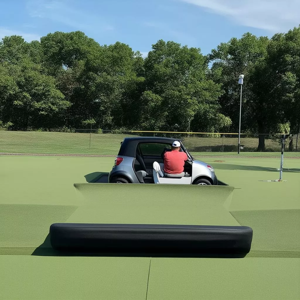 Luyện tập lái xe trên sân tập