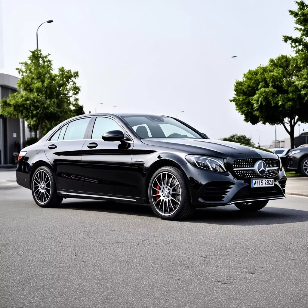 Black 2017 Mercedes C200