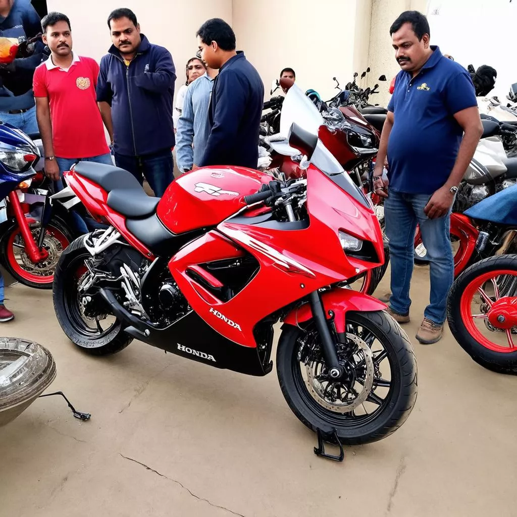 Buying and selling Honda Dream motorcycles with lucky license plates