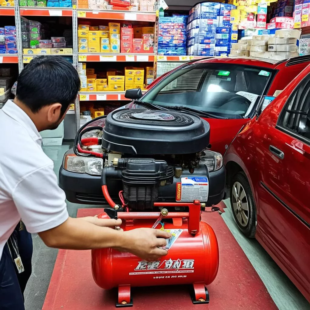 Buying Mini Tire Inflator in Hanoi