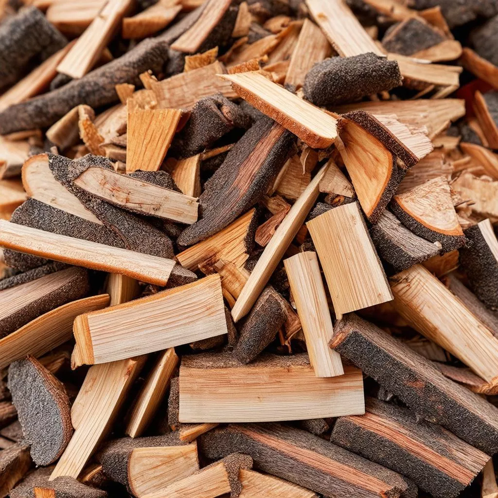 Mùn cưa từ máy nghiền