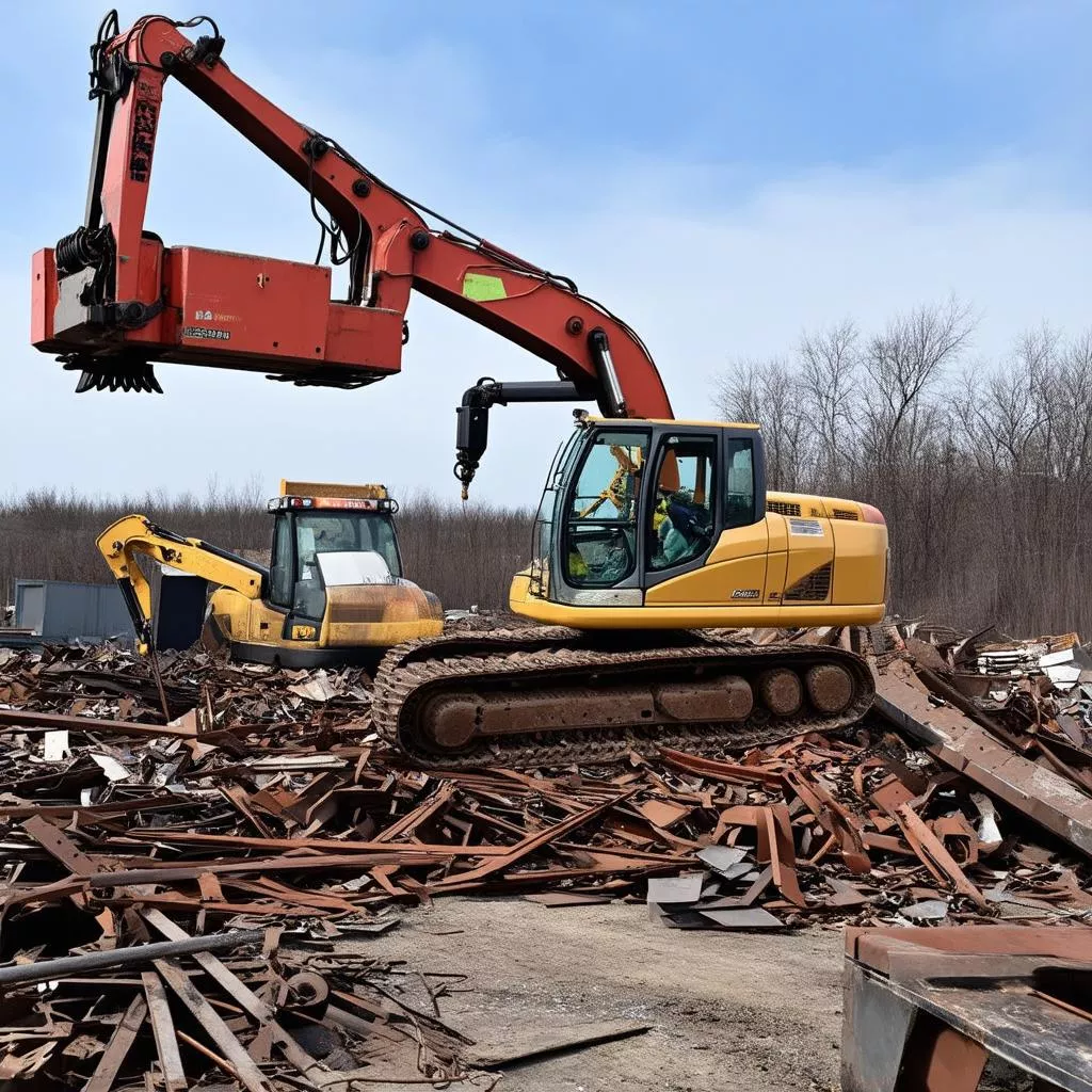 Nam châm nâng sắt vụn