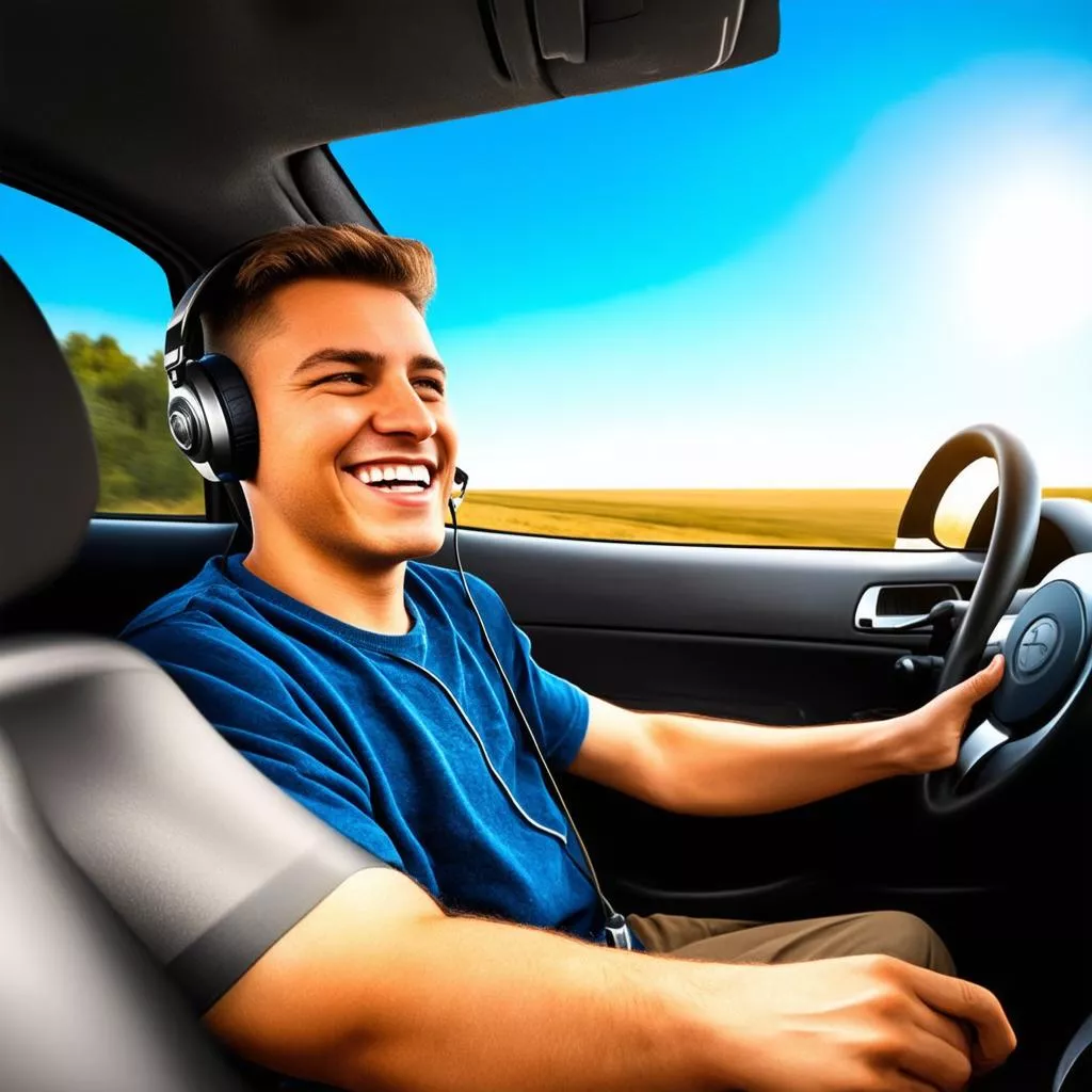 Nghe nhạc trên ô tô