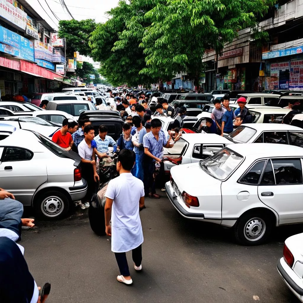 Người dân Hải Phòng mua bán xe