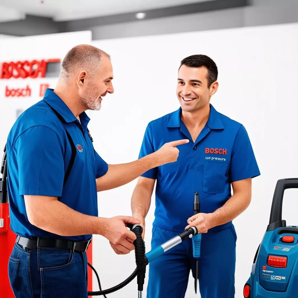 Nhân viên tư vấn máy rửa xe Bosch
