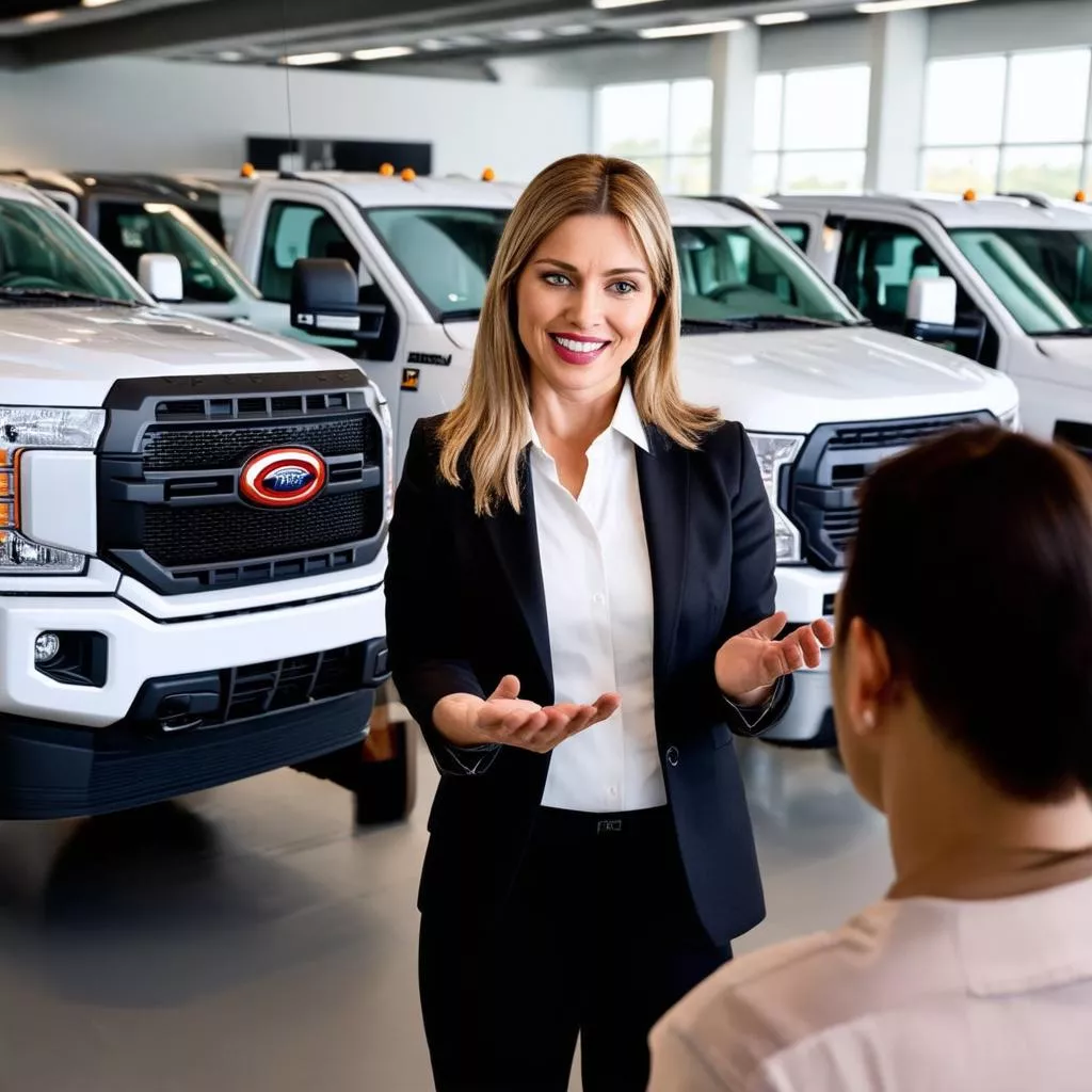 Nhân viên tư vấn mua xe tải