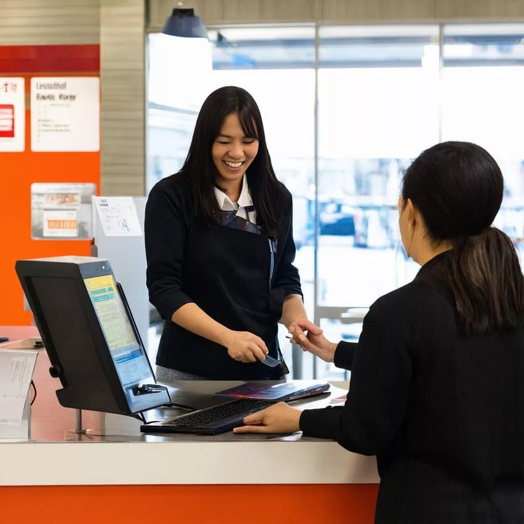 Van Minh ticket office staff