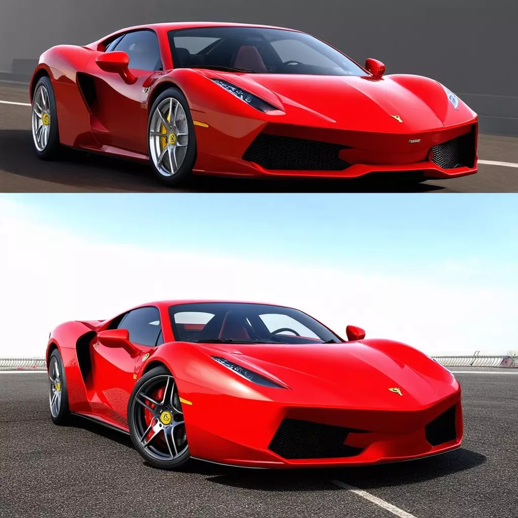 Red sports cars for kids