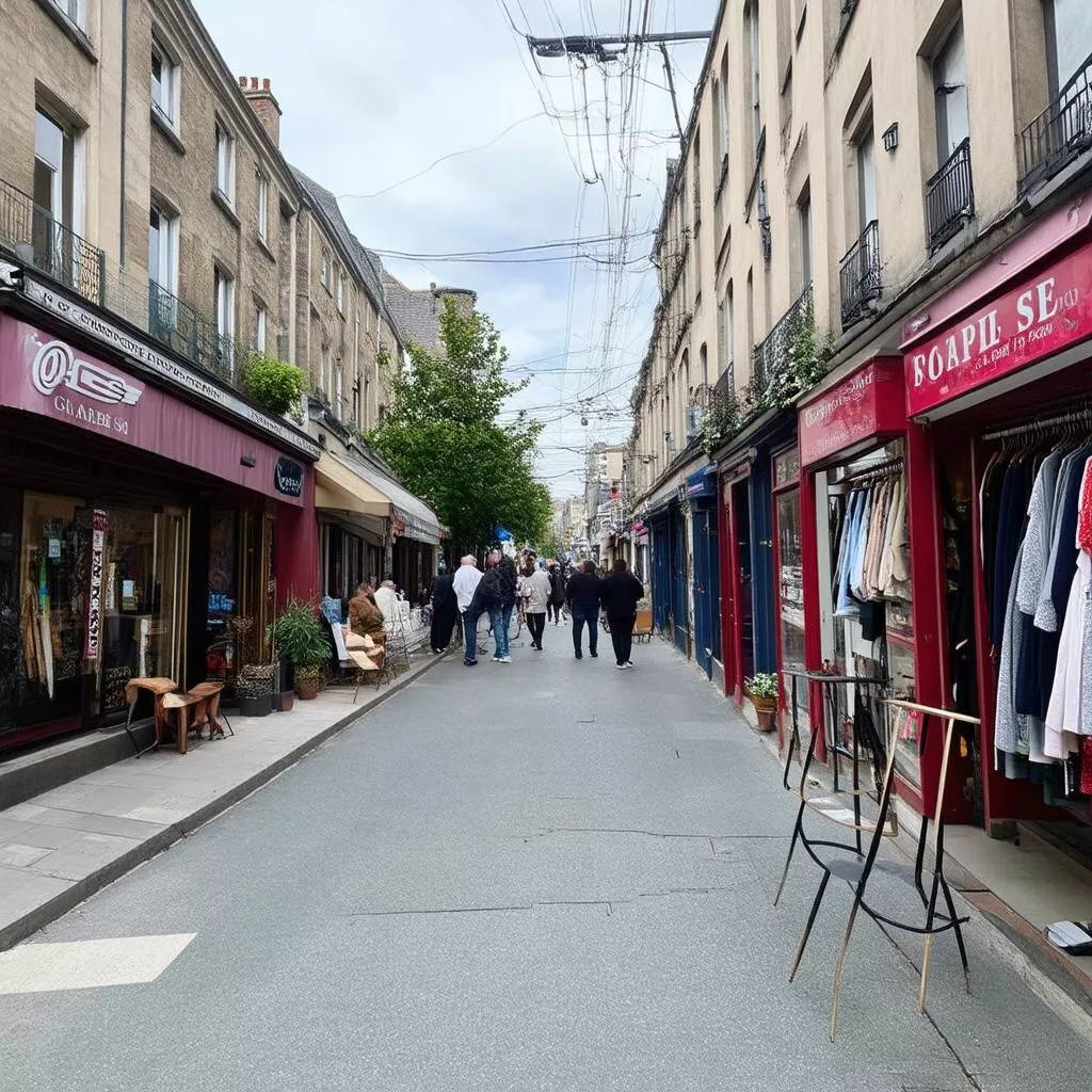 Commercial storefront on a busy street