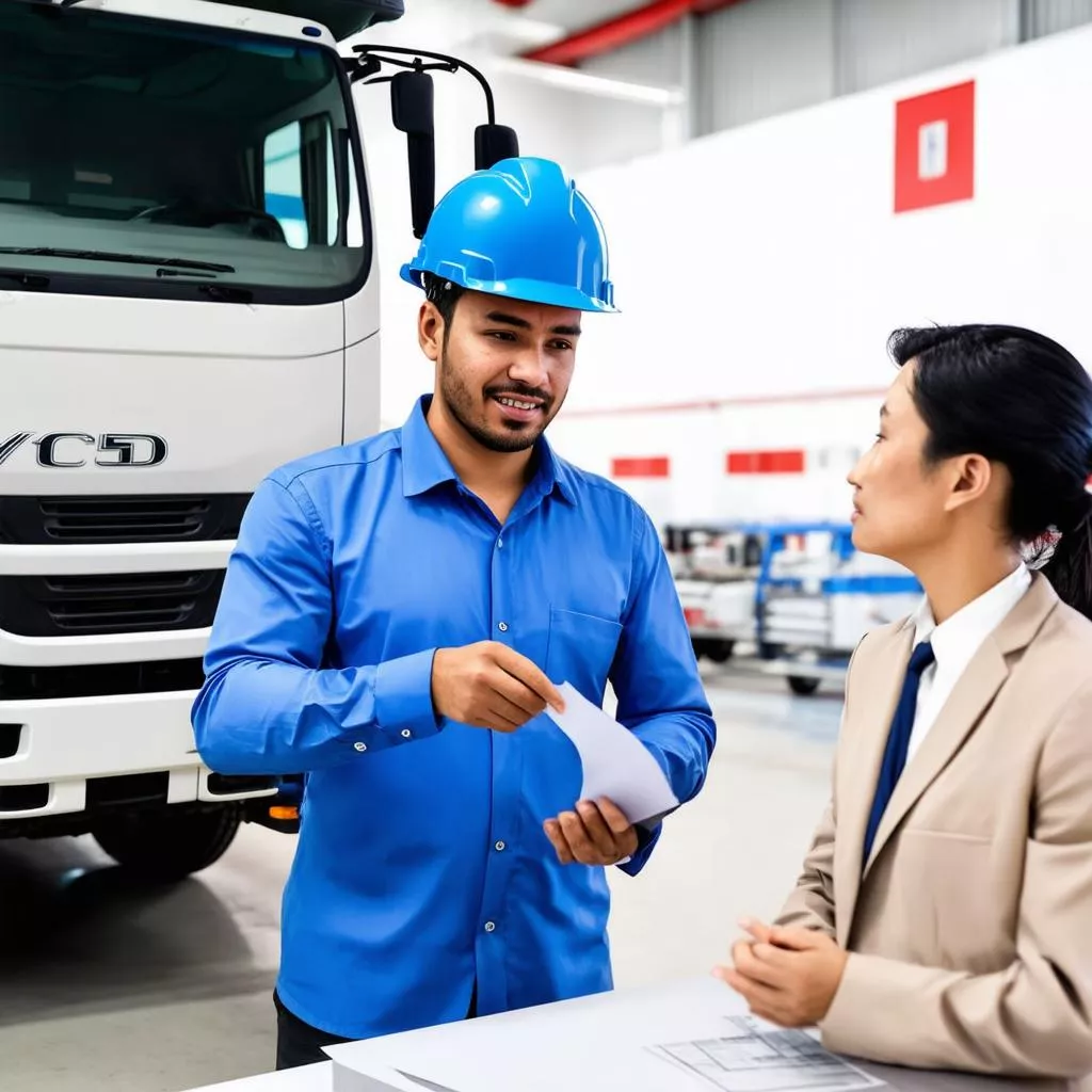 Nhân viên tư vấn mua xe tải