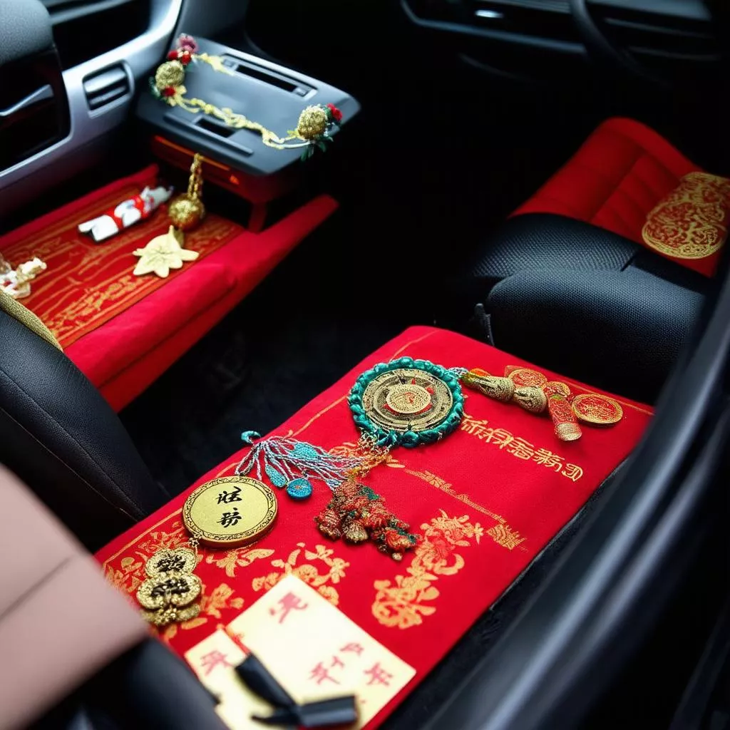 Feng Shui car interior on Lê Văn Lương Street