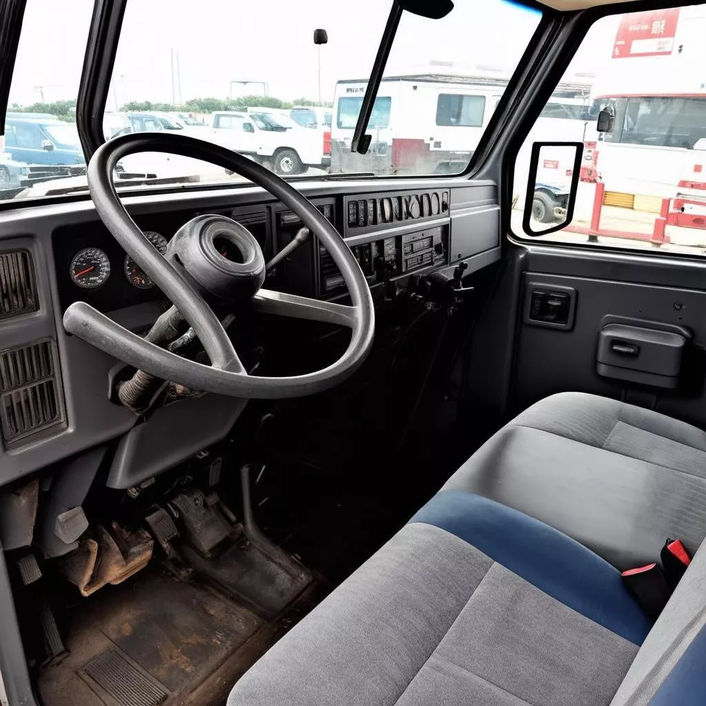 Nội thất xe ben Daewoo 3 tấn