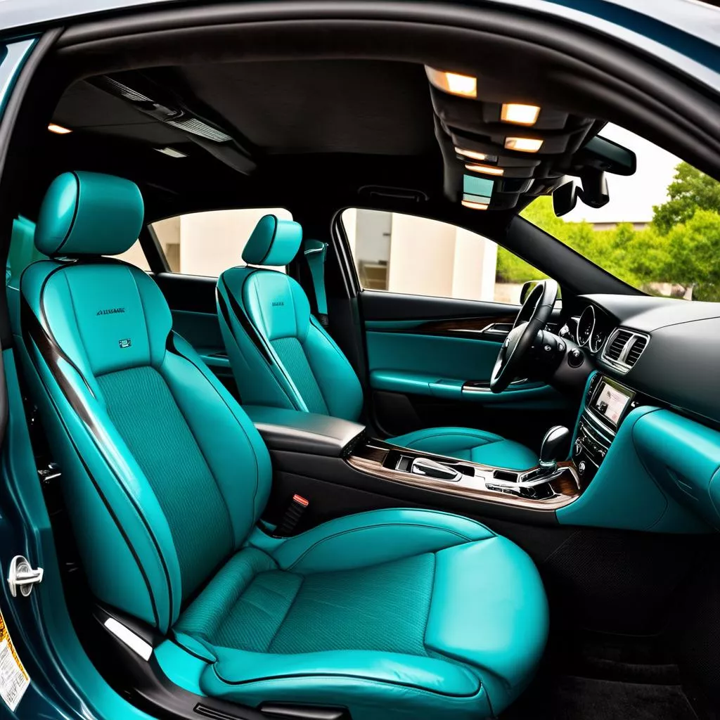 Autoinnenraum in der Farbe Xanh Lê Hồng Phong