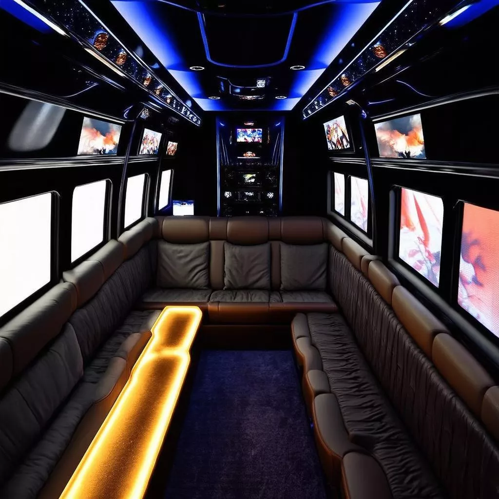 Nội thất xe limousine 45 chỗ cao cấp