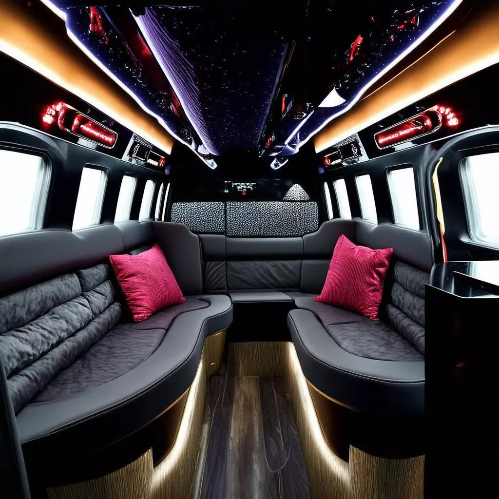 Nội Thất Xe Limousine Van Anh Tiện Nghi