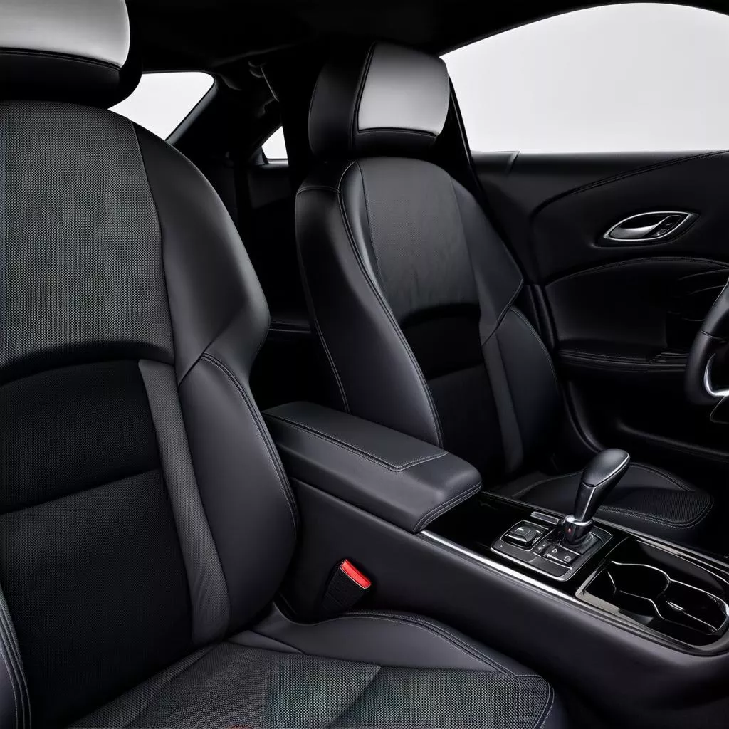 Nội thất xe ô tô hiện đại với ghế chỉnh điện