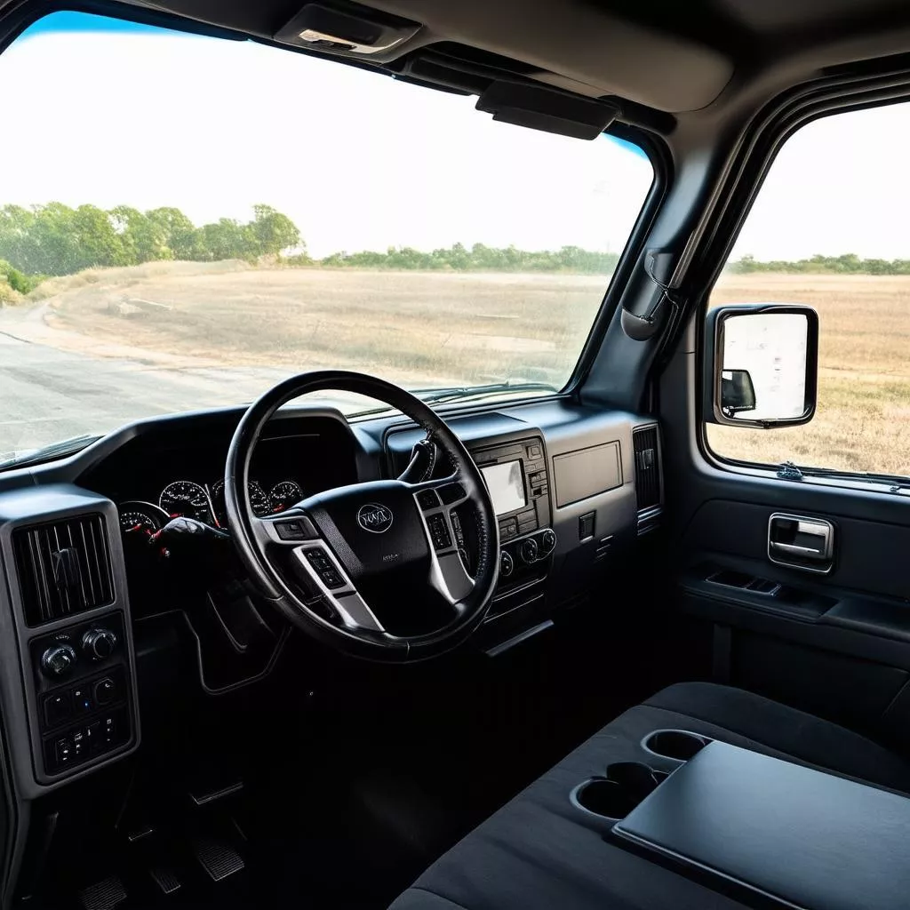 Interior of a 2.5 ton truck