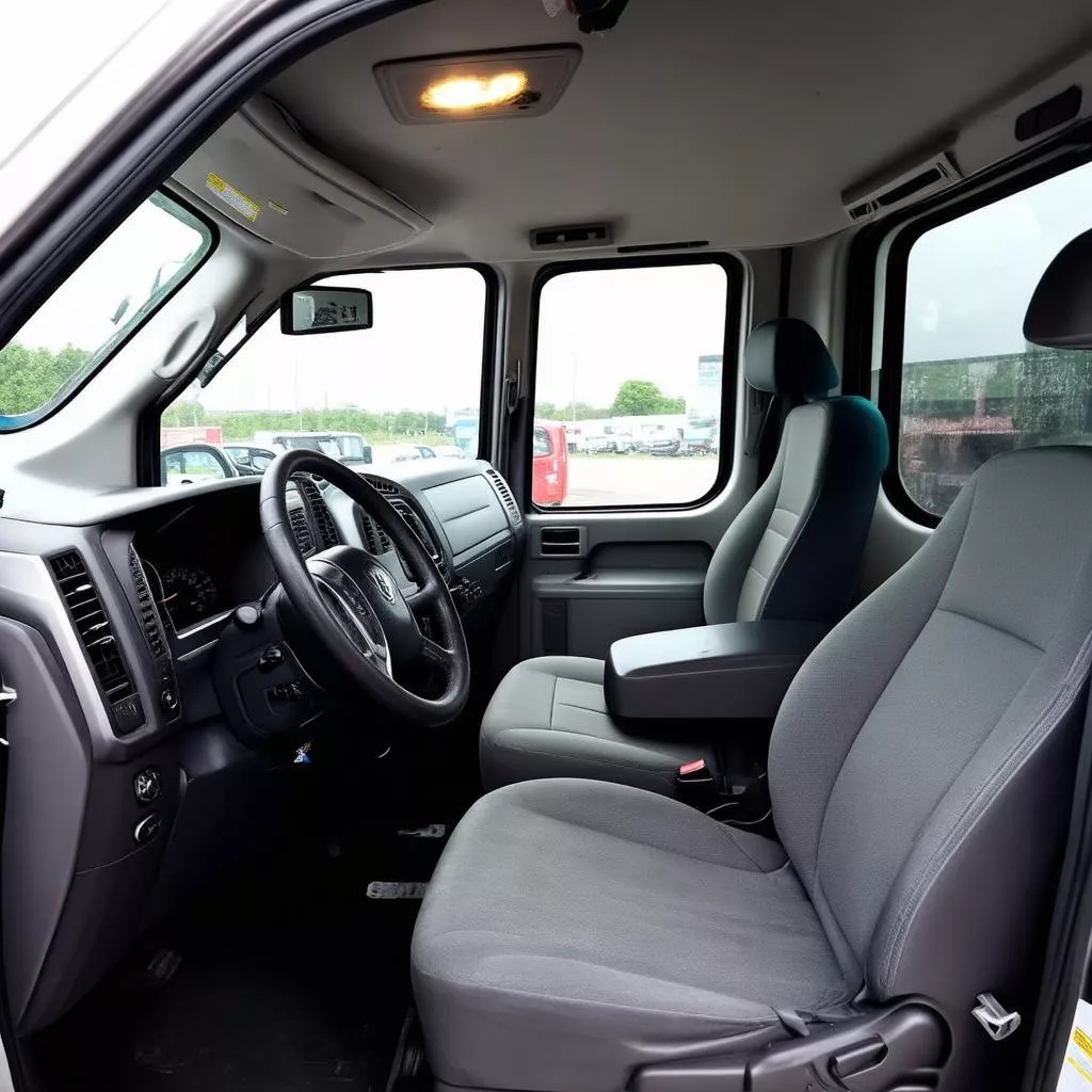 Nội thất xe tải ben Dongfeng 6 tấn 38